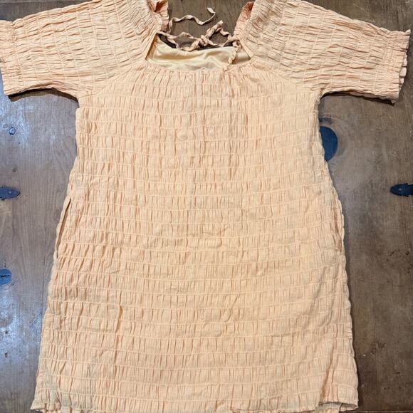 Listicle orange smocked dress size large NWT - Picture 3 of 7